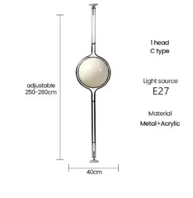 Desk lamp LED Metal Chrome Light Living Room Hotel Room White Acrylic Ball Lights Home Art Deco art work light