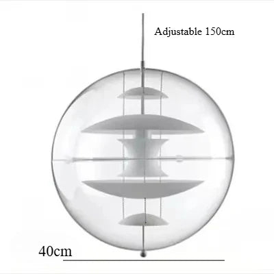 Modern Acrylic Pendant Light, White Gold Silver Circular Danish Design Pendant Light Nordic Luxury Bedroom Decoration Lamp