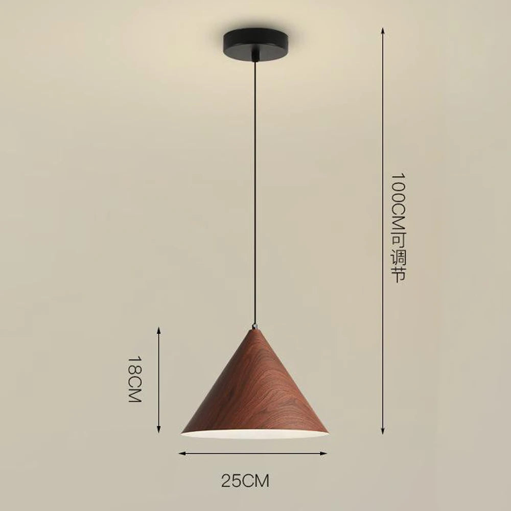 Nordic Wood Pendant Lights Modern Hanging Lamp Shade Kitchen Living Room Indoor Lighting Fixtures E27 Loft Vintage Chandelier
