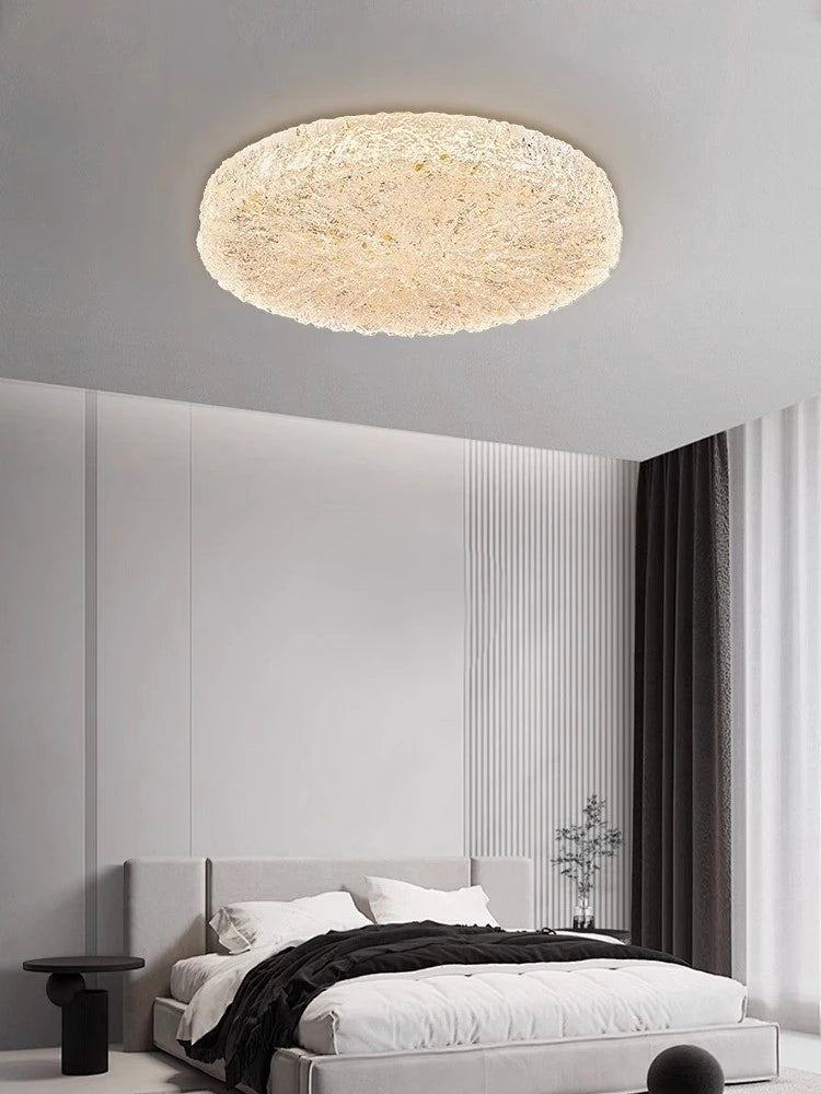 Minimalist Resin Ceiling Light Gold Luxury Led for Bedroom Living Room Decor 40cm 50cm 60cm Round Ceiling Lamp