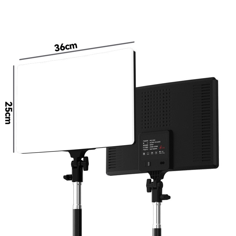 LED Fill Lamp Video Light Panel Bi-color 2700k-5700k Photography Lighting Live Stream Photo Studio Light with Tripod Stand