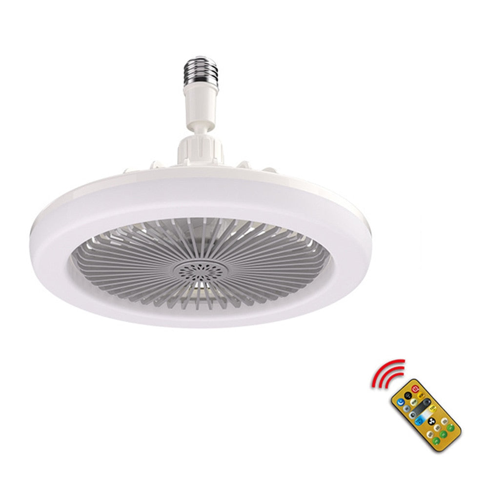 E27 LED Ceiling Fan Lamp 3-Gear Speed Cooling Fan Remote Control Fan Light Dimmable Ceiling Light Electric Fan Ventilator Lamp
