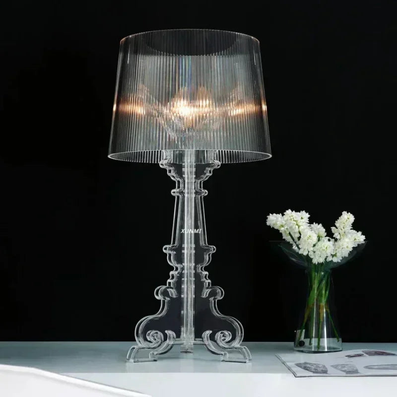 Transparent White Baroque Ghost Table Lamp Bedroom Bedside Simple Modern Creative Personality Indoor decorative desk lamp
