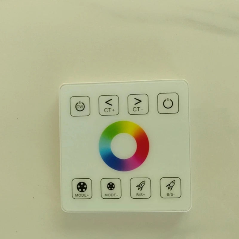 New Square Circular LED Wall Lamp Remote Control Colorful Dimming For Parlor Hotel Bedroom Dining Atmosphere Lighting