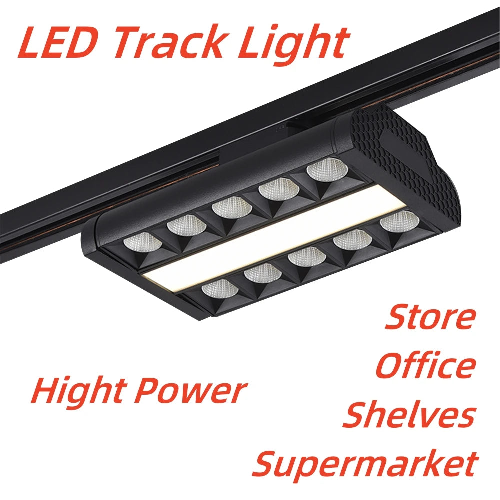 LED Track Light Rail 0.5M 1M Black White Aluminum 2 Wire System Track Light Series Universal Track for Ceiling Spot Lamps