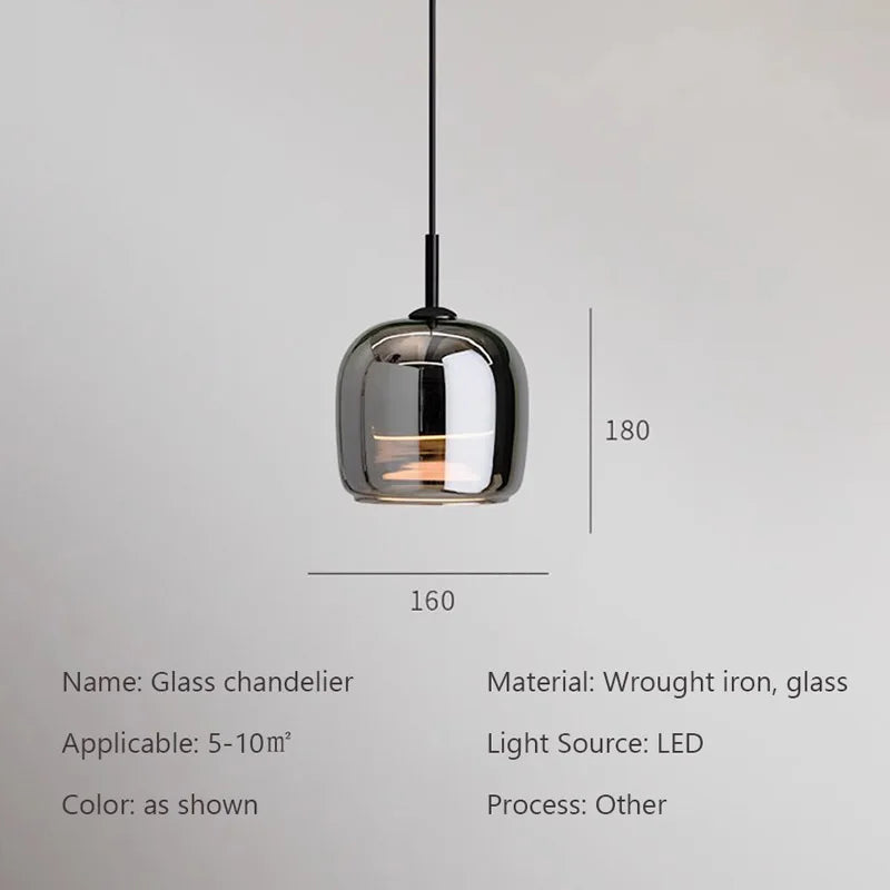 Nordic Glass LED Chandeliers Luxury Pendant Lamp Modern Minimalist hanging light fixture decorative indoor lighting