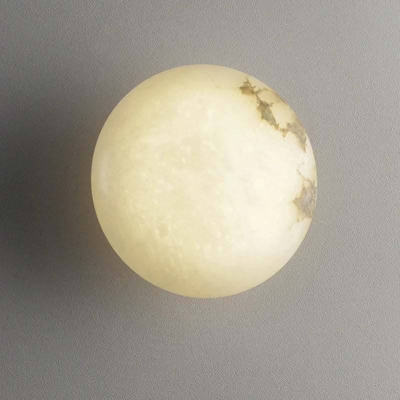 Modern Natural Marble LED Wall Lamp Copper Wall Sconce Living Room Bedroom Aisle Corridor Foyer Hotel Indoor Lighting Home Decor