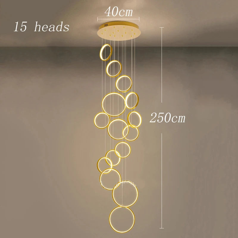 Contemporary Glass Globe Chandelier – Matte Black & Gold LED Pendant Light for Modern Living Room – Designer Indoor Hanging Light Fixture