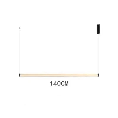 Nordic restaurant chandelier light luxury modern minimalist bar desk office chandelier creative one word long glass chandelier