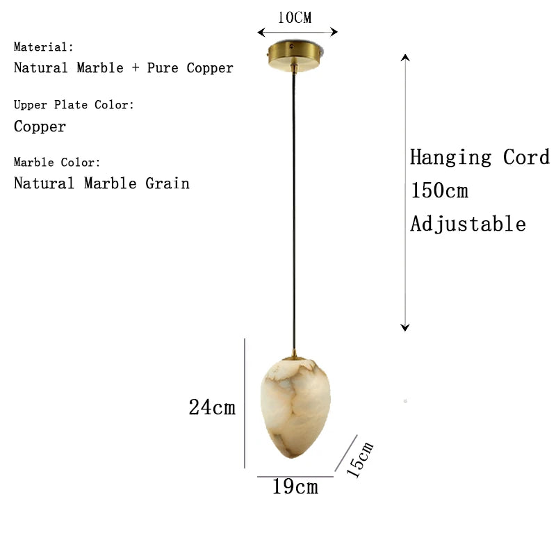 Luxury Marble Pebble Chandelier Modern Alabaster Pendant Light Dimmable Luster Ceiling Lamp for Villa Staircase 2026