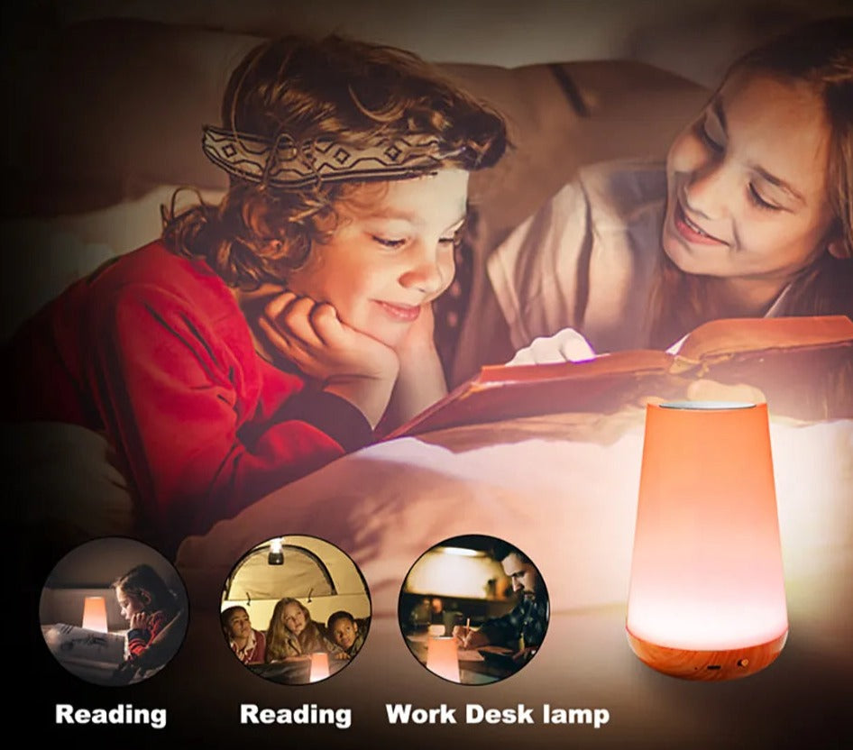 13 Colors Changing Night Light RGB Remote Control Touch Dimmable Lamp Portable Table Bedside Lamps USB Rechargeable Night Lights