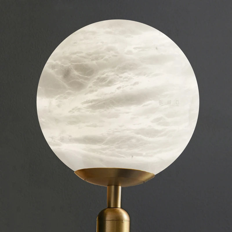 Spain Natural Marble Hanging Lamp Dining Desk Luxury Golden Decors Bedroom Bedhead Pendant Lamp Hotel Restaurant Bar Droplight