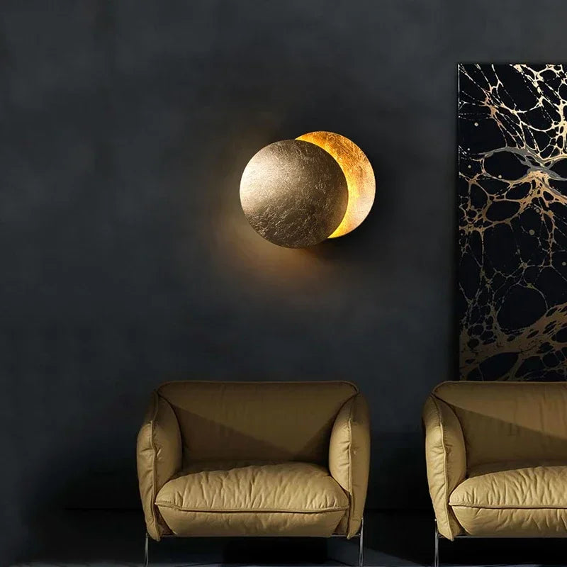 Modern Round Eclipse LED Wall Lamp - Minimalist Indoor Corridor Lighting