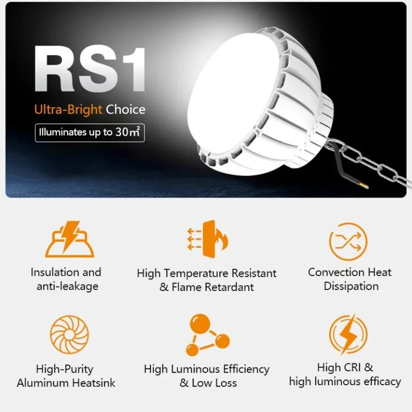 Modern High-Brightness LED High Bay Chain Chandelier - Energy-Saving Industrial Overhead Lamp for Factory, Warehouse & Workshop