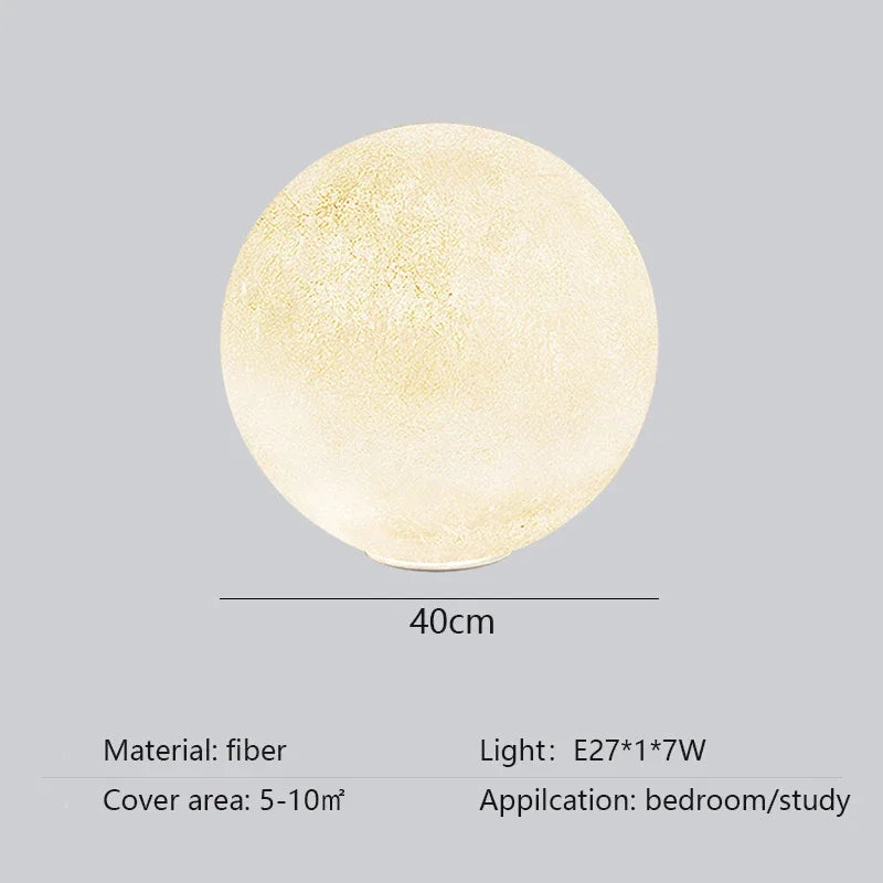 3d Moon Ball Floor Lamp Home Decoration Living Room Bedroom Atmosphere Modern Lustre Table Light Lighting Planet Plug In