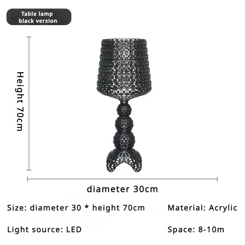Italy Goblet Acrylic Hollow Indoor Floor Lamp, High-end Living Room Bedroom Exhibition Hall,LED Atmospheric Desk Lamp Home Decor