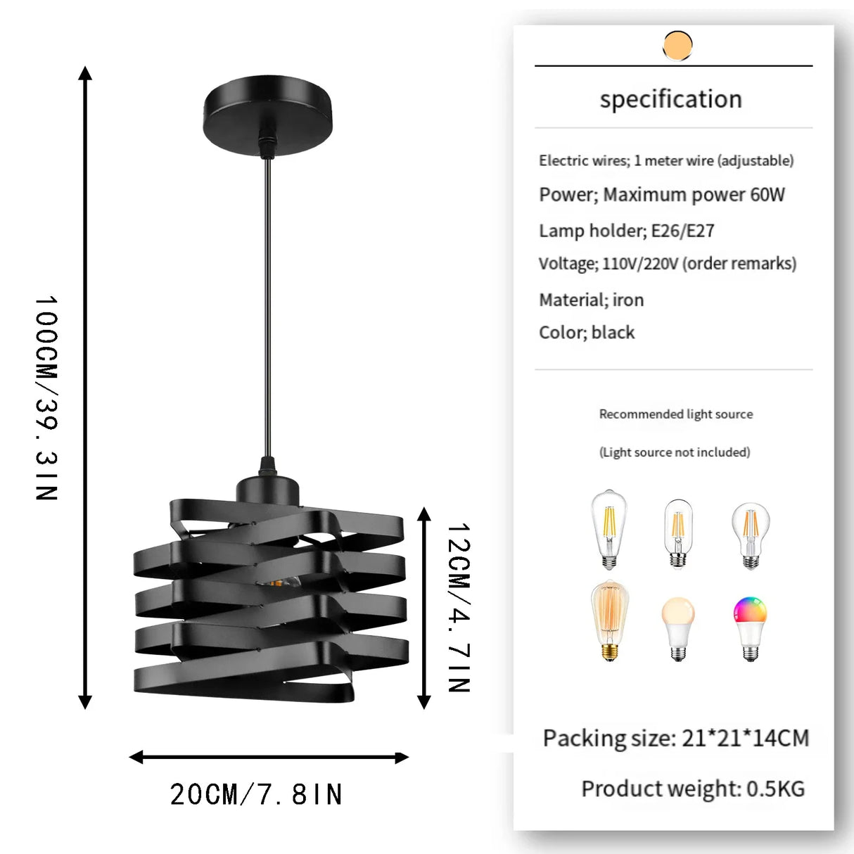 Vintage Industrial Style Lamp Bedside Chandelier American Retro Living Room Bedroom Chandelier Wrought Iron Lamp