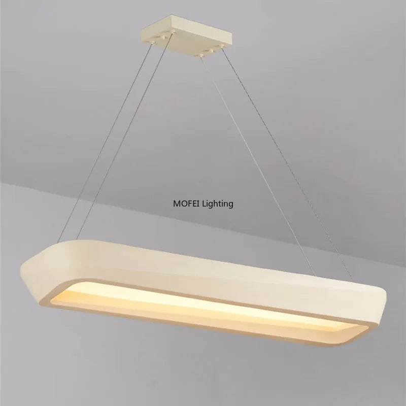 Minimalist Wabi Sabi Dining Room Rectangle Pendant Lights Coffee House Bar Bedroom Lamp Nordic New Style Dining Table Chandelier