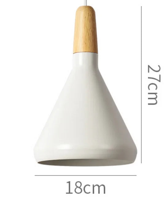 Modern Pendant Light Nordic Hanging Light Fixuture Suspension Macaron Dinning Living Room Hall Decoration Wood LED Lamp Lampara