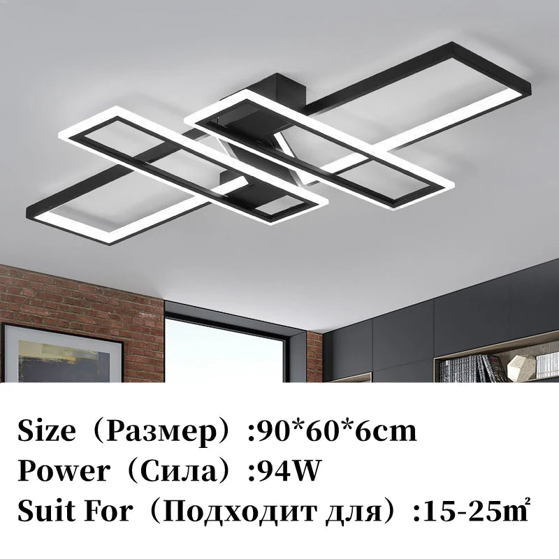 2026 Modern LED Chandelier - Nordic Aluminum Ceiling Light with Remote