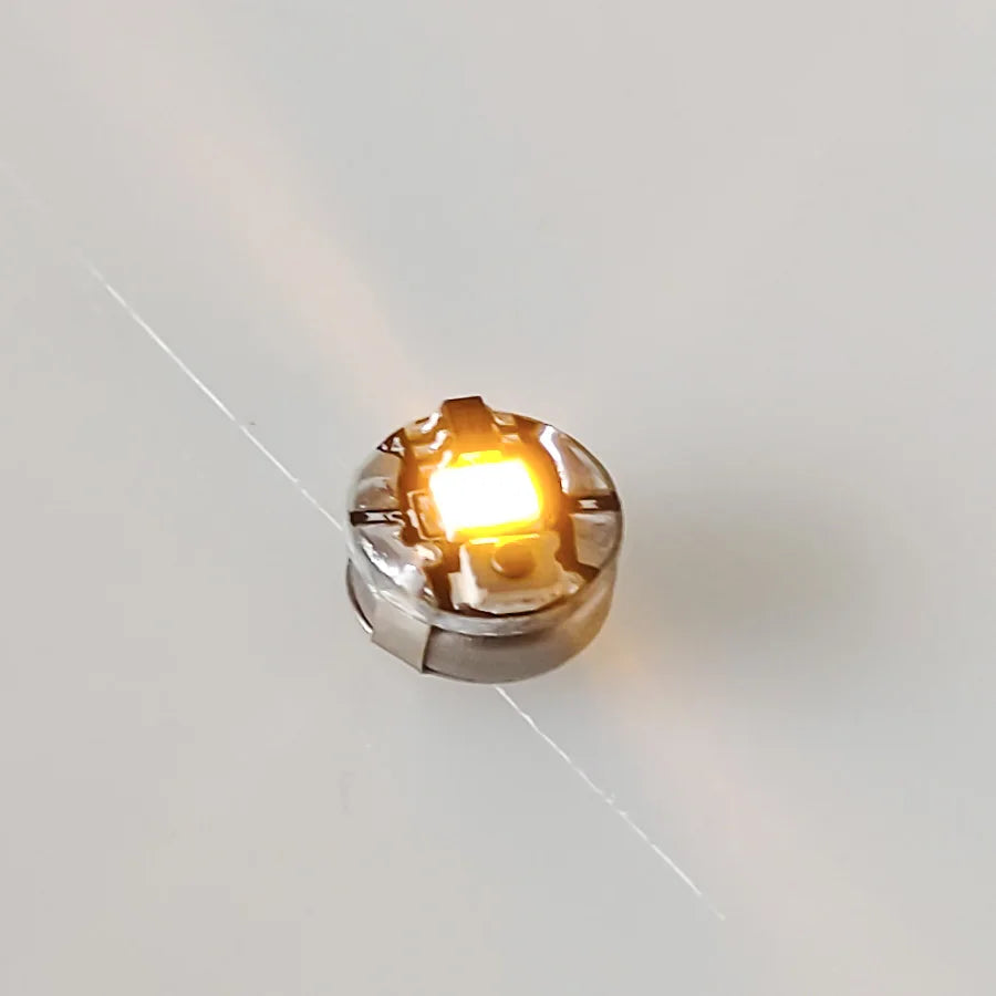 2PCS Miniature Wireless LED Light Modules - Super-Bright Push-Button Single Lamp for DIY Models