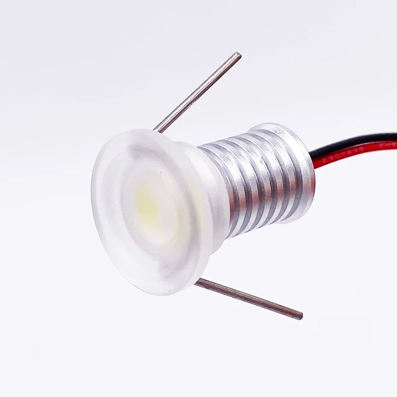 Mini IP65 Waterproof Acrylic LED Spotlight (0.5W / 1W, DC 12V) - Micro Recessed Downlight for Ceiling, Cabinets, Stairs & Display