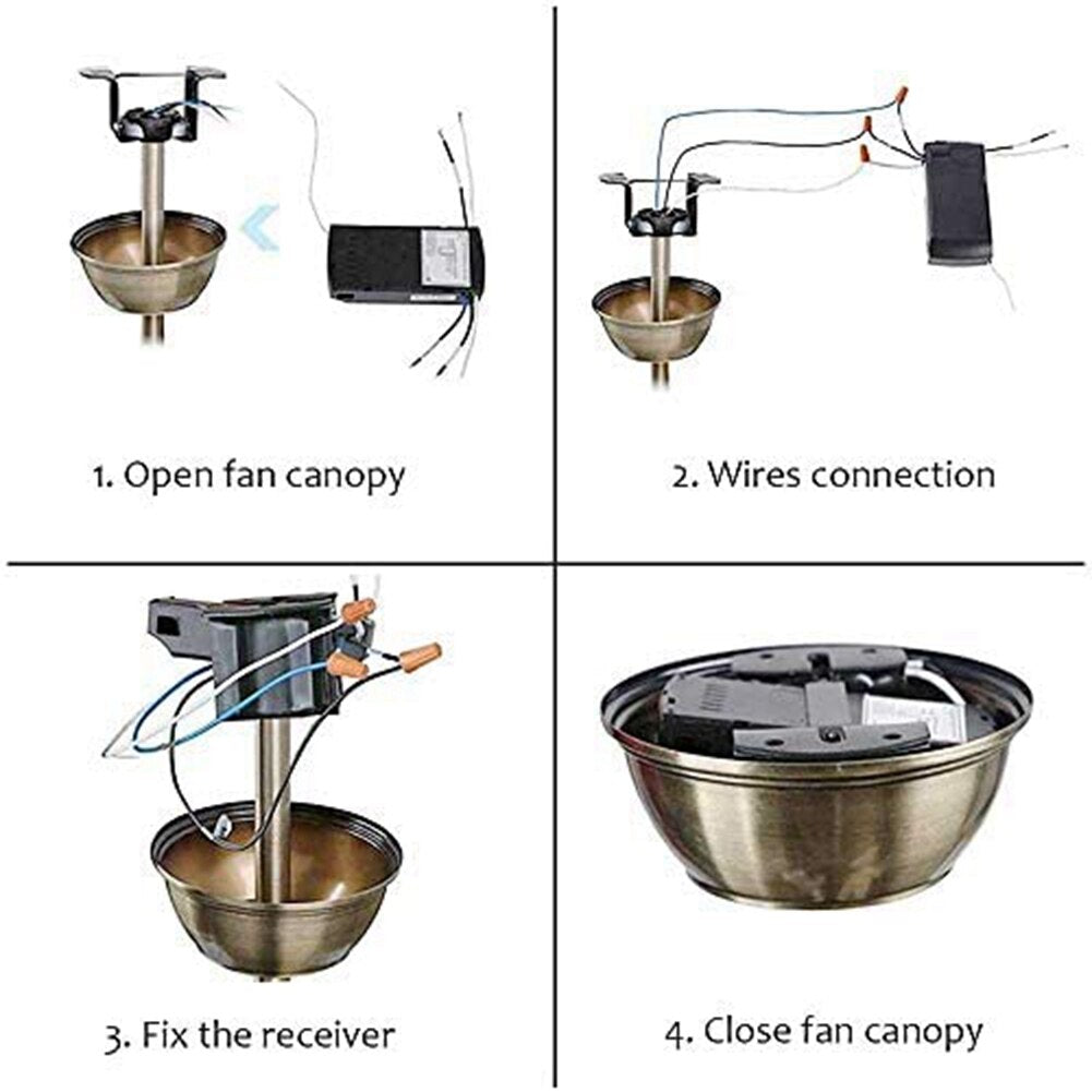 Smart WiFi Fan Switch Ceiling Fan and Light Remote Control Kit 110V WiFi Fan Controller Compatible with Alexa Google