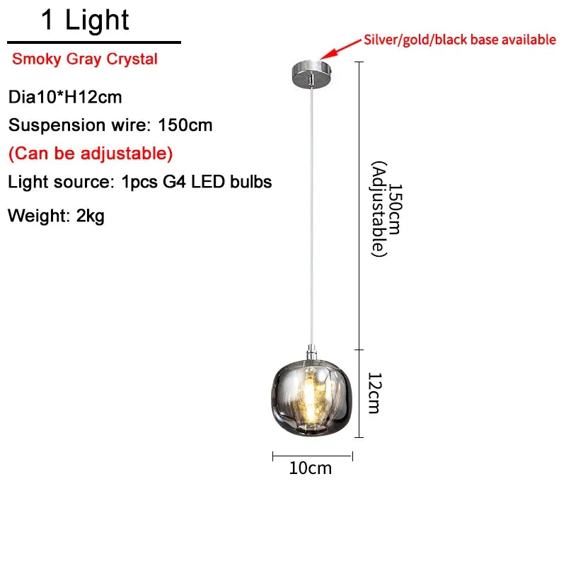 Modern Art Crystal Ball LED Chandelier - Long Staircase Hanging Lamp