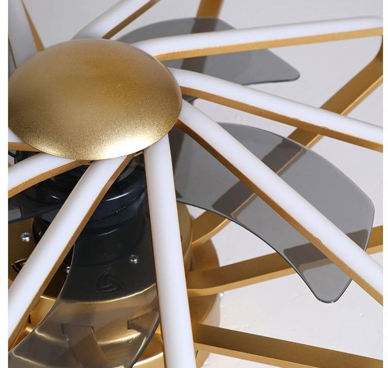 LED ceiling fan with Lights remote control home decor ventilator lamp Living room Bedrpoom DC ceiling fan lamp