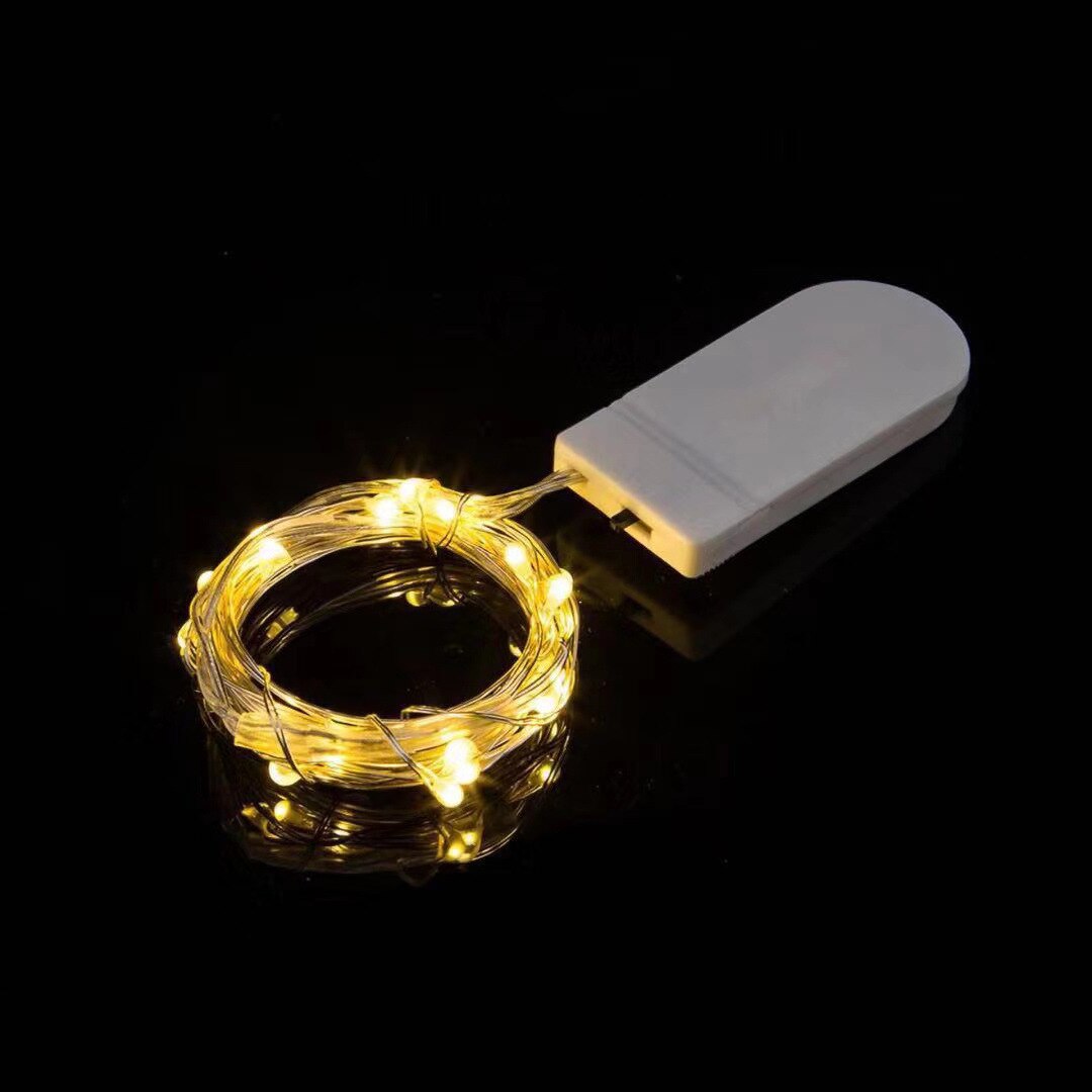 LED Fairy Copper Wire String Lights CR2032 Battery Mini 1m 2m 3m 5m Garland Lights String for Home Party Gift Wedding Decoration