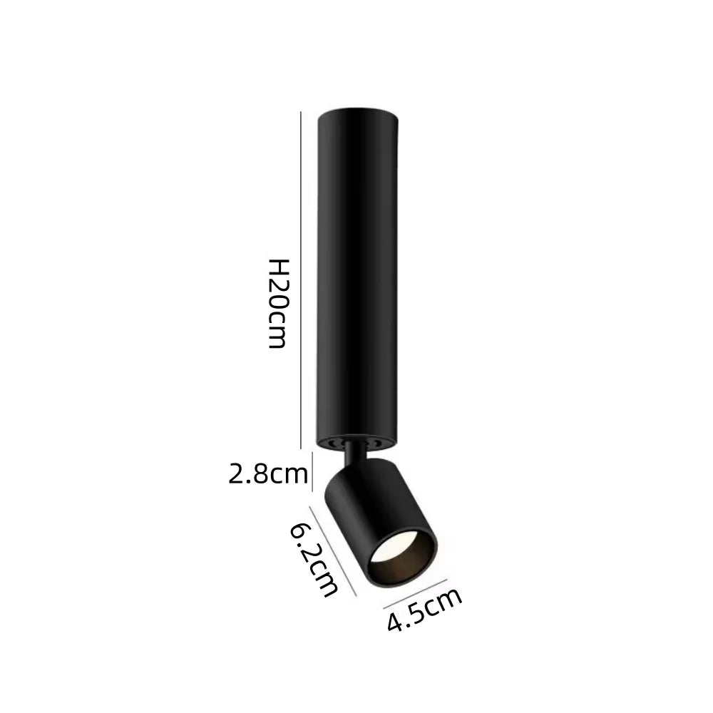 3° 8° 15° Surface Mounted LED Spot Small Angle Beam Home Lighting, Ceiling Mounted Ambient Backlight