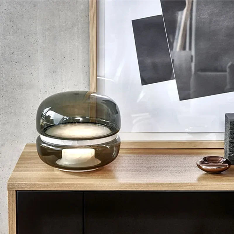 Nordic Lamps and Bedroom Home Decor Desk Lamps Minimalist Glass Light Luxury Designer Cloudstone Bedside Reading Lamp LED