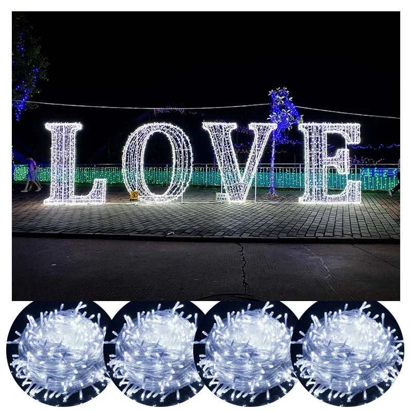 LED String Lights Battery Christmas Decoration Garland Fairy Lights Waterproof Outdoor Lighting Home Room Garden Party Decors