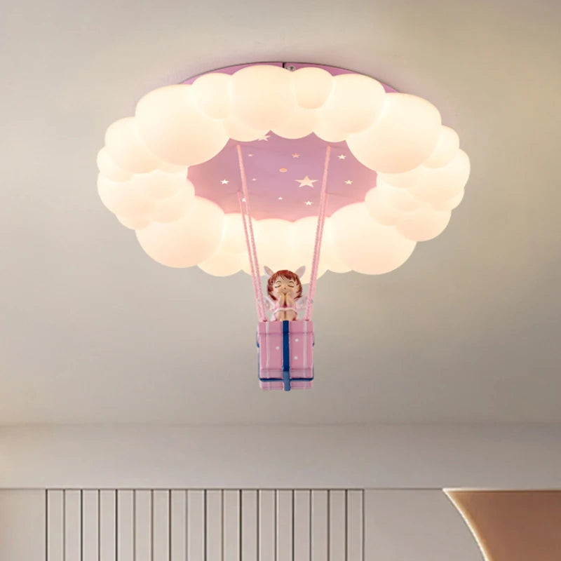 Princess Room Girl Bedroom Ceiling Lights Pink Girl Cloud Light LED Romantic Warm Baby Room Children's Room Ceiling Lamps