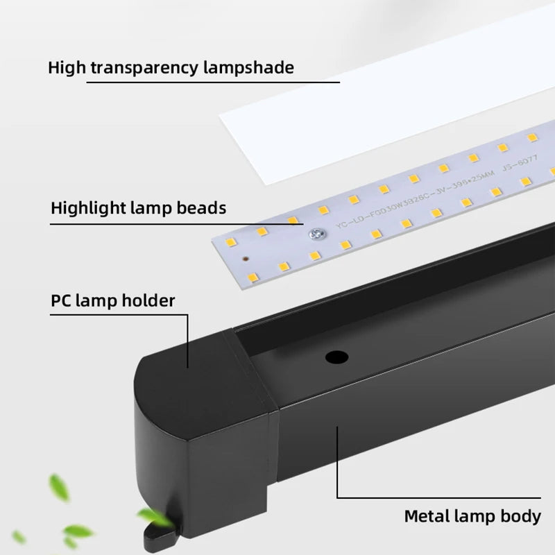 LED Track Light (10W/20W/30W/40W) - 110V/220V Ceiling Rail Spotlight Fixture for Indoor Home & Retail Decor