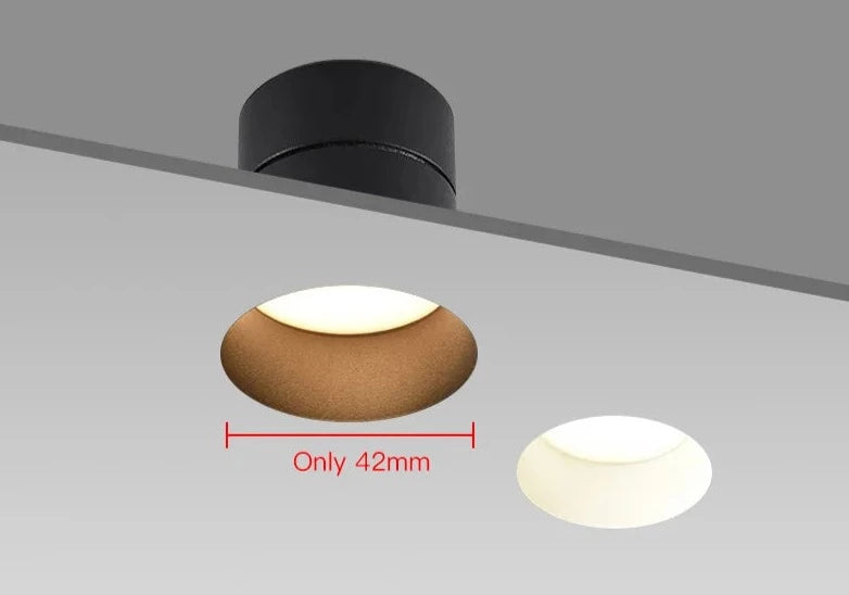 Led Frameless Recessed Downlight 5W Mini Spotlight Wall Washing Lamp Anti-glare White and Black Indoor Lighting 12Pcs/Lot