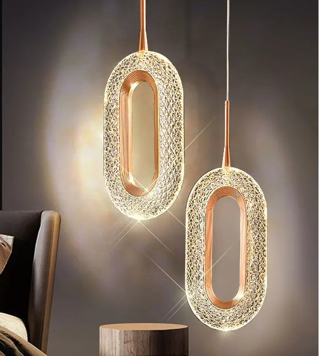 Modern Crystal LED Pendant Lamp - Luxury Indoor Lighting for Home Decor
