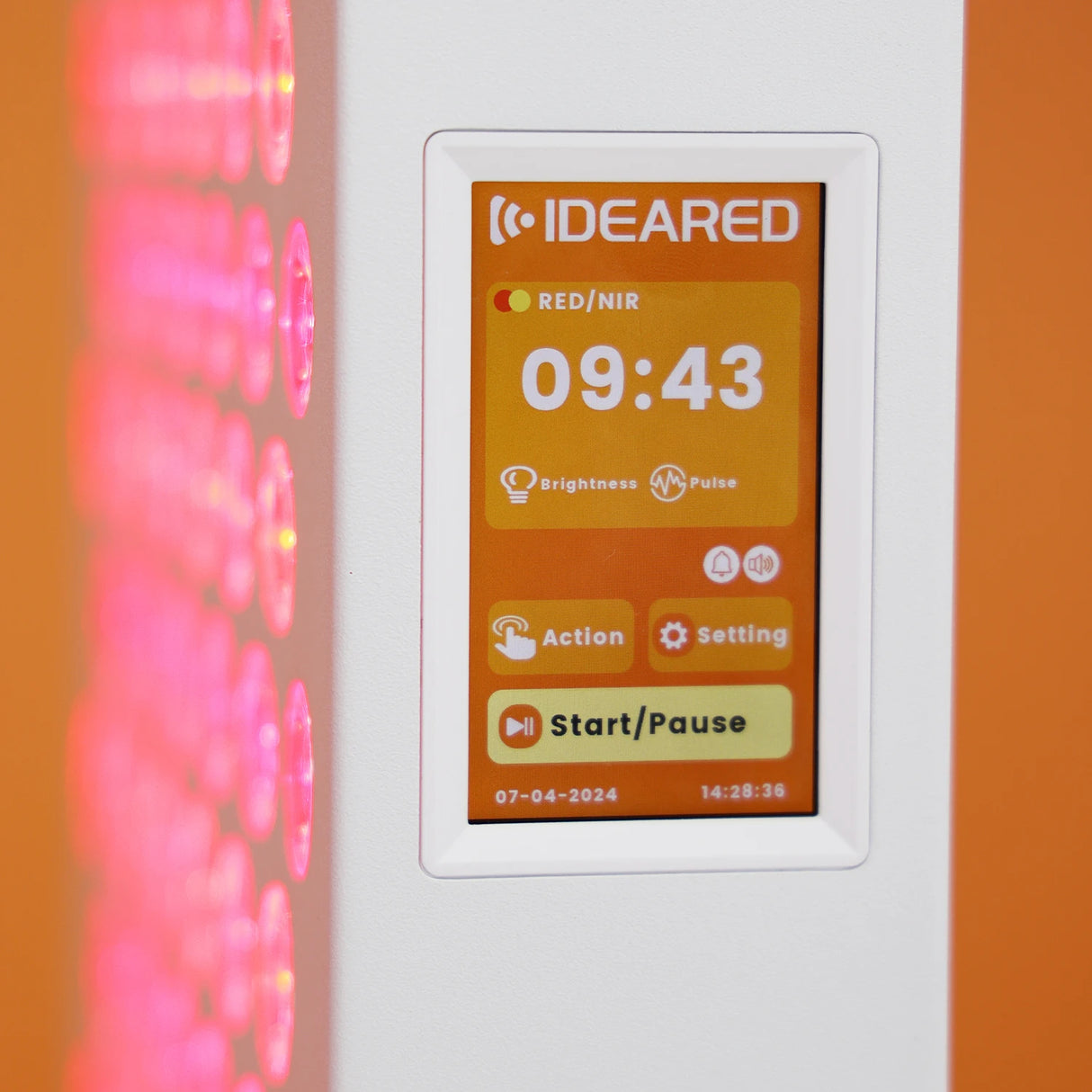 Red light therapy bluetooth function red light therapy 8 wavelengths red light therapy panel with touch screen