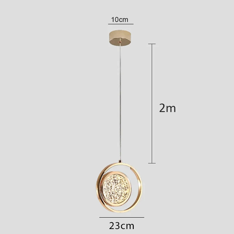 Light Luxury Art Pendant Lamp High-end Atmosphere LED Lights for Bedroom Bedside Lamps Creative Entrance Living Room Decoration