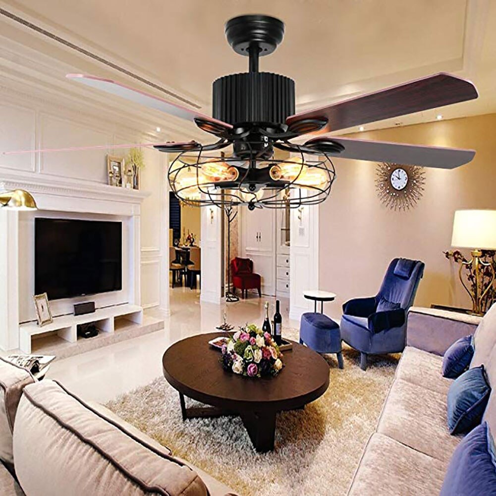 5 Blade Standard Ceiling Fan with Remote Control and Light Kit Included For Room 2022 New Style
