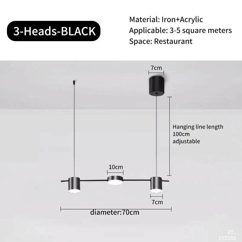 Nordic Modern Creative Chandelier - Adjustable LED Ceiling Light for Dining Room