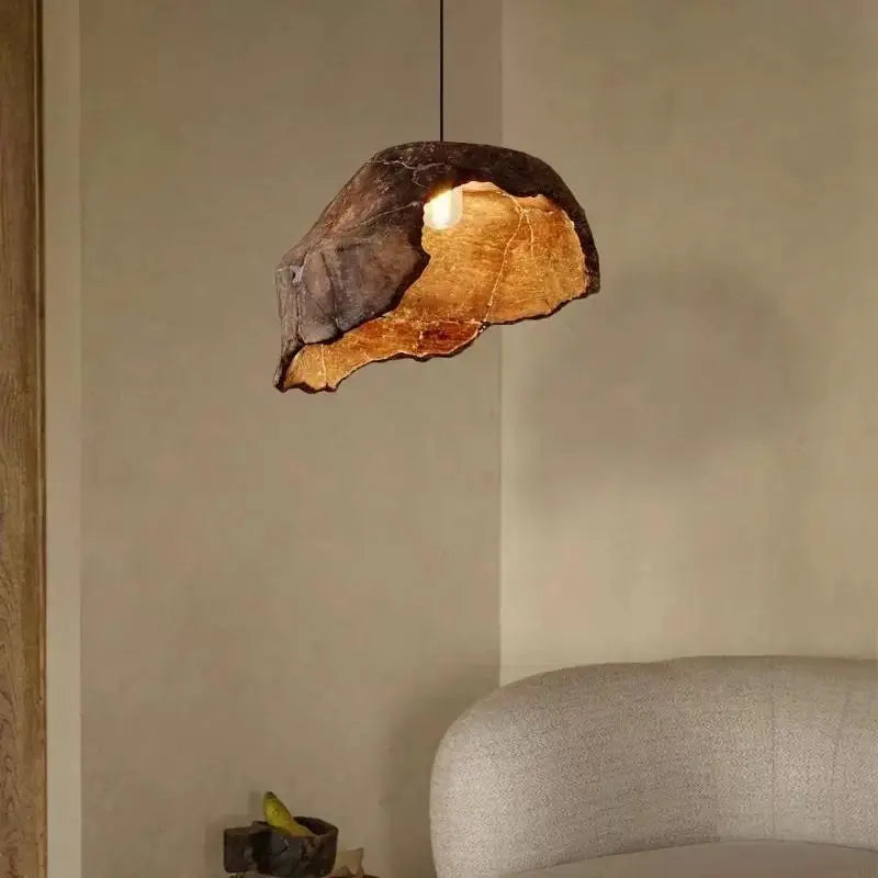 Wabi sabi Style Dried Lotus Flower Pendant Lamp Japanese Retro Zen Theme Decorative Hanging Light for Guesthouse Pendant Light