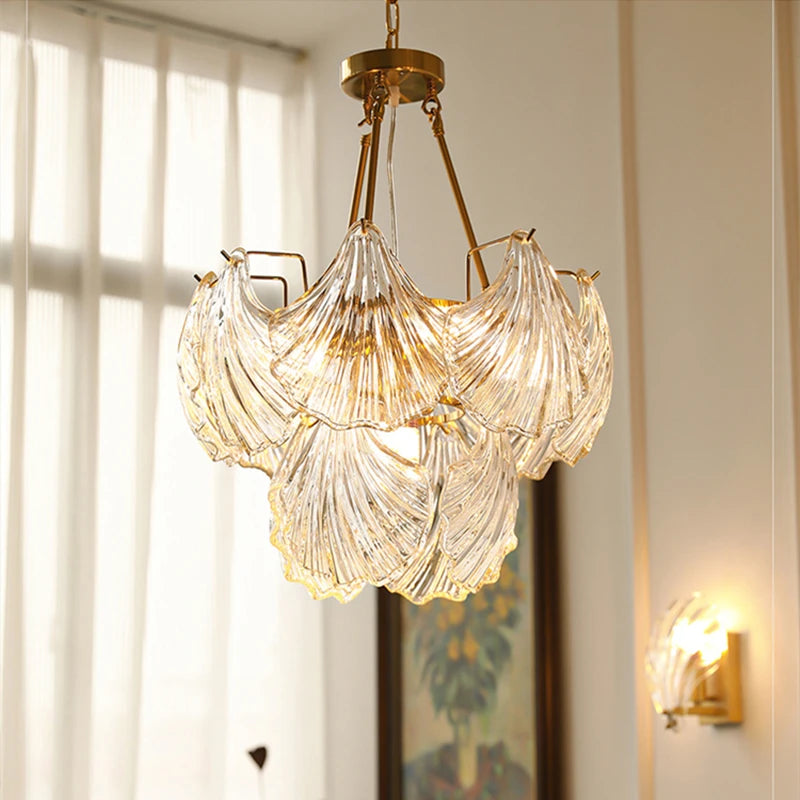 Luxury Crystal Hanging Light Hotel Villa Indoor Decor Chandelier France Retro Pendant Lamp For Bedroom Parlor Dining Hall