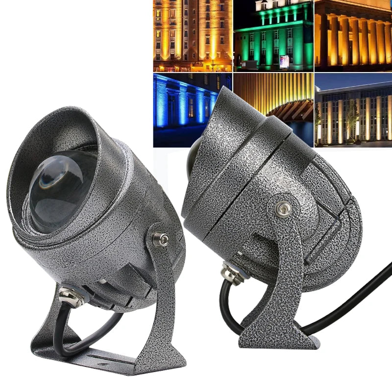LED Lawn Light & Wall Washer Floodlight (AC85-265V) - IP65 Waterproof Narrow Beam Outdoor Landscape & Exterior Wall Spotlight