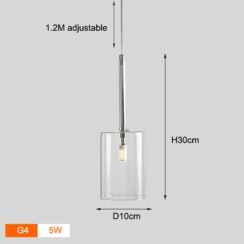 Nordic Colorful Glass Chandelier Lights Living Room Dining Table Kitchen Bedroom Fixtures Warm White LED Suspension Hanging Lamp