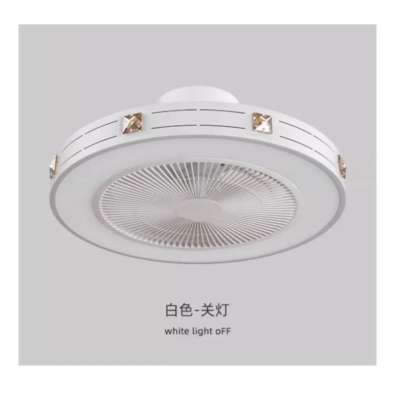 Modern ceiling fan lights for bedrooms, living rooms, dining rooms, invisible ceiling fans, Nordic minimalist and silent 110V 220V