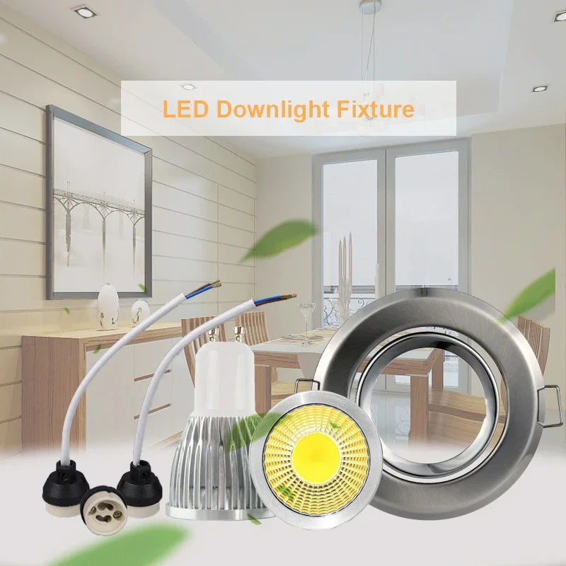 10-Pack Universal LED Spotlight Frames - Fits GU10 MR16 MR11 & GU5.3 Bulbs