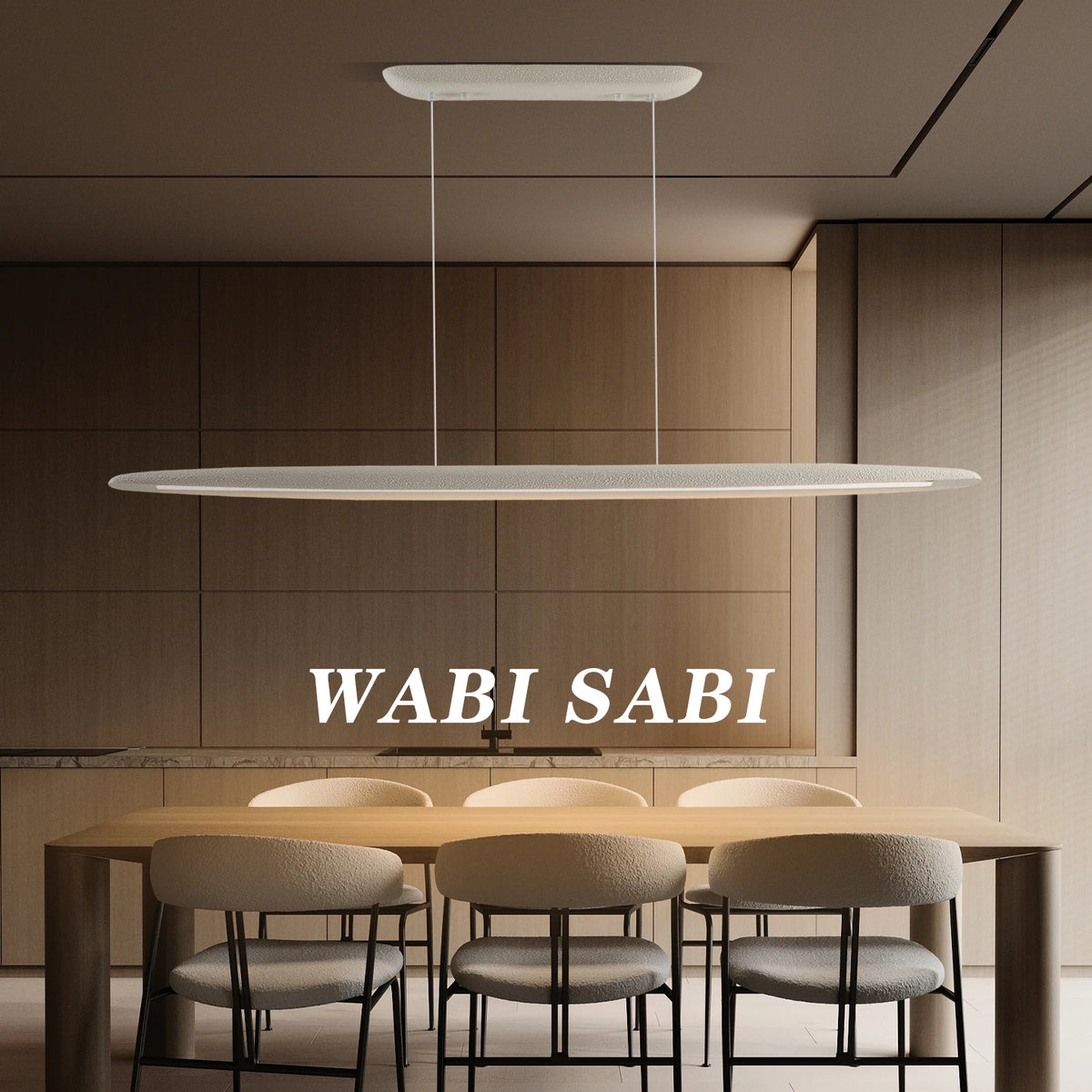 Nordic Wabi Sabi Long Chandelier Restaurant Pendant Light Modern Minimalist Indoor Bar Island Platform Led Lighting Fixtures