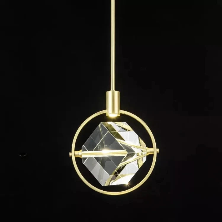 Modern Led All Copper Pendant Light Crystal Chandelier Luxury Lighting Living Room Kitchen Dining Room Home Decors Hanging Lamp