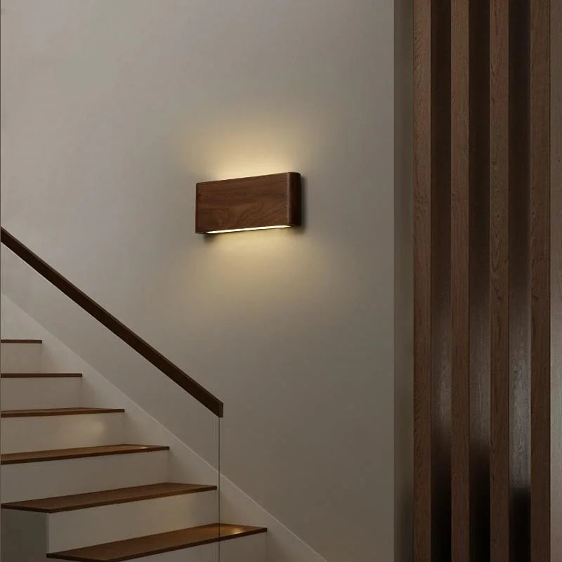 LED Wooden Wall Lamp for Living Room Bedroom Bedside Corridor Stairs Indoor Modern Home Decoration Up Down Wall Sconce Lights 